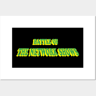 Battle of the Network Shows Podcast Logo Green and Yellow Posters and Art